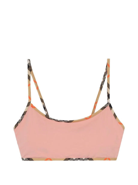 Burberry Checked Bikini Top - Rose