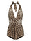 Dolce & Gabbana Draped Leopard One-Piece Swimsuit - Animal Print
