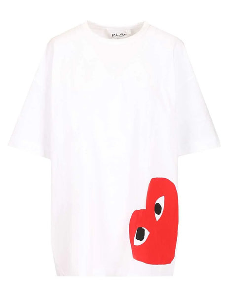 Comme Des Garcons Play Oversized Play Logo T-Shirt - Red
