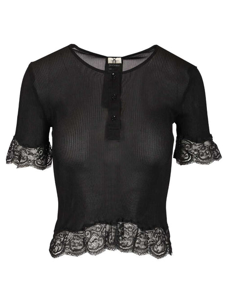 Saint Laurent Fitted T-Shirt - Black