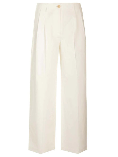 Toteme Cotton Twill Trousers - White