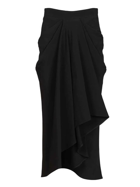 Givenchy Midi Skirt In CrêPe Cady - Black