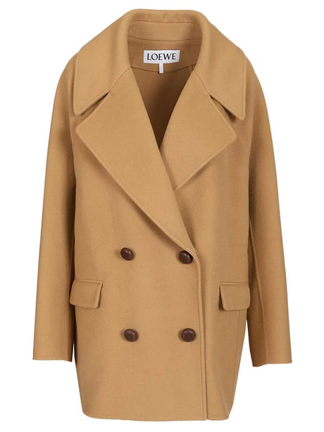 Loewe Short Wool Coat - Beige