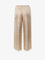 Toteme Silk trousers with monogram logo embroidery - Ivory