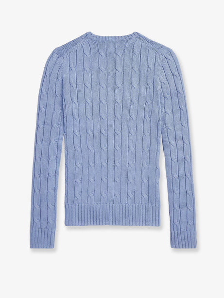 Polo Ralph Lauren Cotton sweater with embroidered logo on the front - Newlitchfieldblue