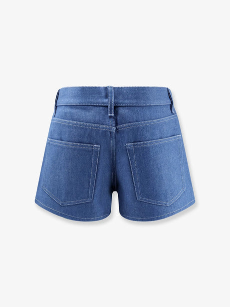 Gucci Cotton shorts with frontal iconic Horsebits - Baby Blue