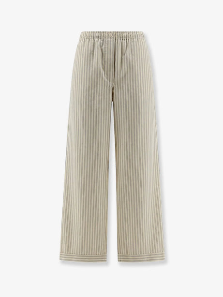 Miu Miu Striped cotton pajama pants - Crema
