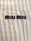 Miu Miu Striped cotton pajama pants - Crema
