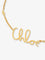 Chloe' Brass necklace with lettering logo - Vintage Gold