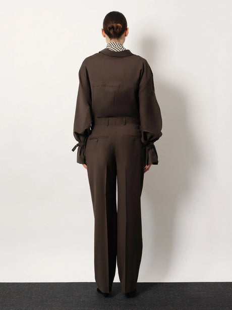 Toteme Wool trousers with pinces - Pepper