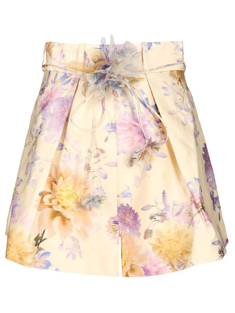 Zimmermann Luna Tuck Shorts - Multi