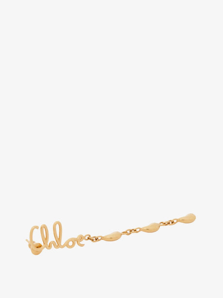 Chloe' Chloé Iconic metal earrings - Vintage Gold
