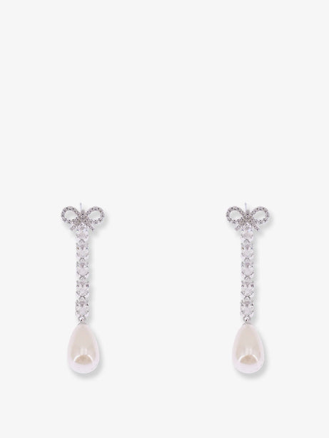 Self Portrait Brass Earrings - Silver