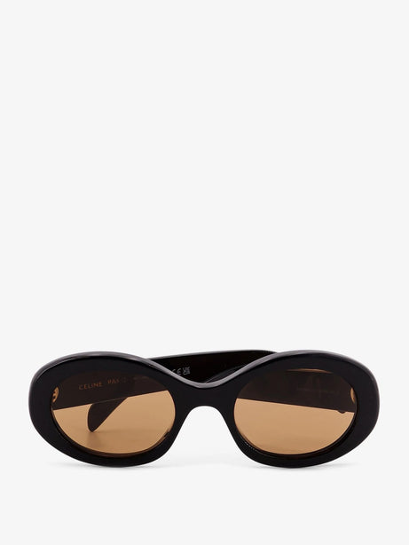 Celine Triomphe acetate sunglasses - Black / Nicotine