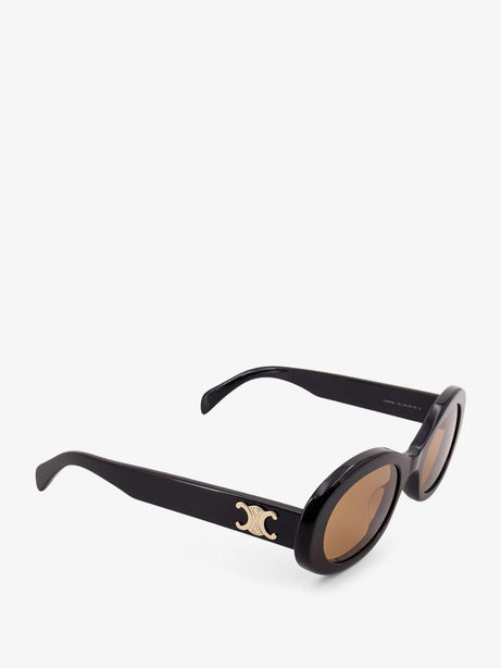 Celine Triomphe acetate sunglasses - Black / Nicotine