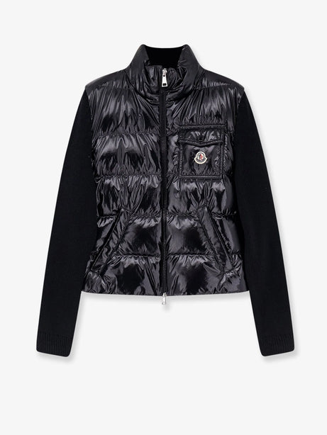 Moncler Down Jacket with virgin wool inserts - Nero