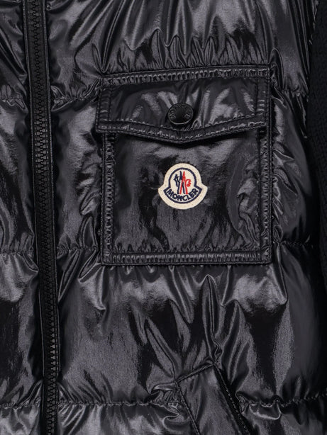 Moncler Down Jacket with virgin wool inserts - Nero