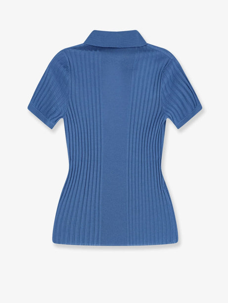 Miu Miu Virgin wool polo shirt - Avio