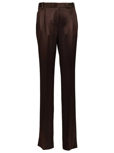 Tom Ford Silk Tailored Trousers - Brown