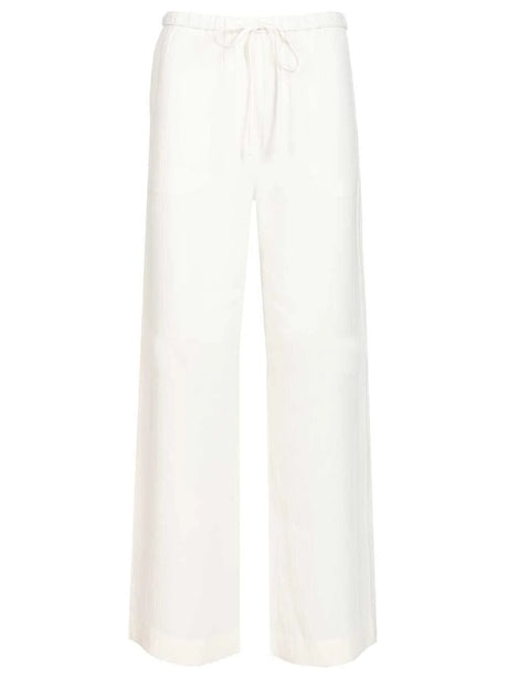 Toteme Woven Striped Trousers - White