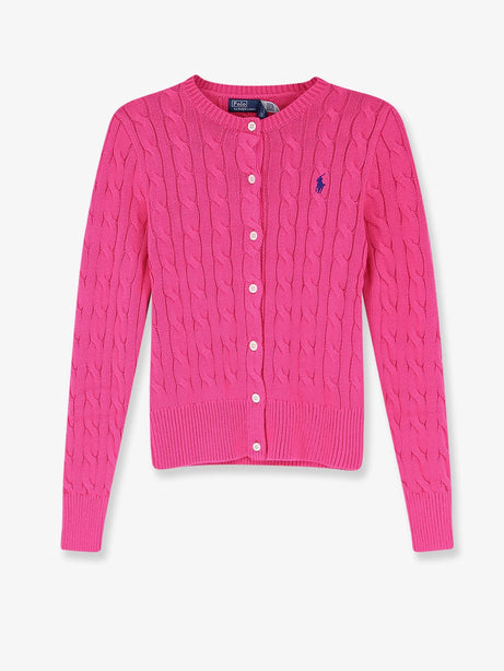 Polo Ralph Lauren Cotton cardigan with contrasting logo - Accentpink