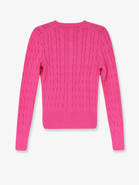 Polo Ralph Lauren Cotton cardigan with contrasting logo - Accentpink