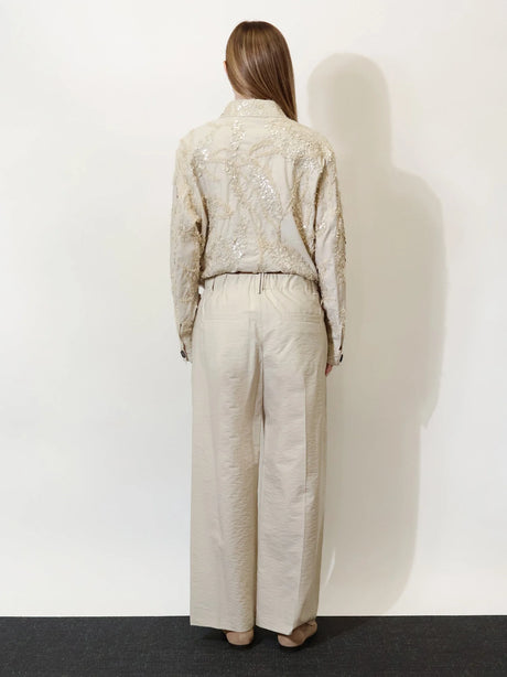 Brunello Cucinelli Cotton blend trousers - Quartz