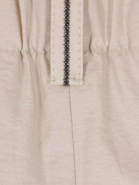 Brunello Cucinelli Cotton blend trousers - Quartz