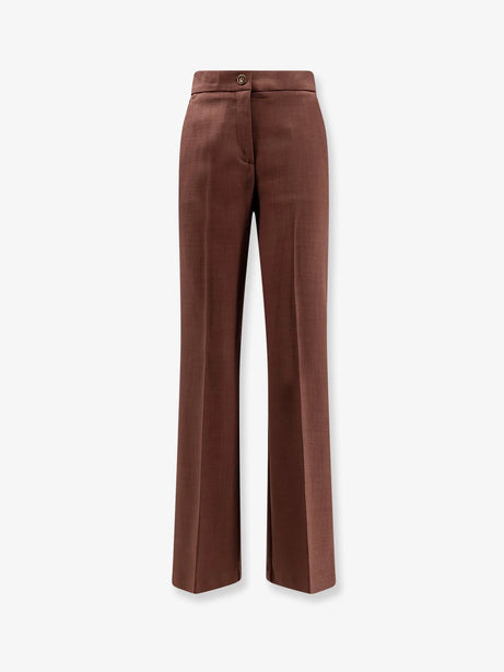 Pinko New Serenidad viscose trousers - Marrone