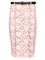 Self-Portrait Lace Pencil Skirt - Rose