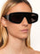 Alaia Texturized acetate sunglasses - Noir