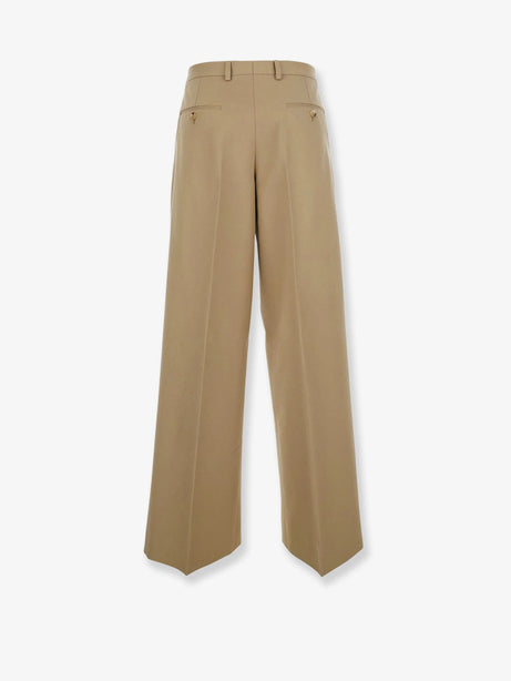 Celine Wool and cotton trousers - Beige Militaire