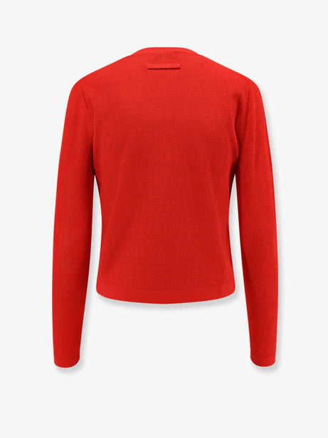 Tory Burch T Monogram Jacquard viscose blend cardigan - Blazing Red