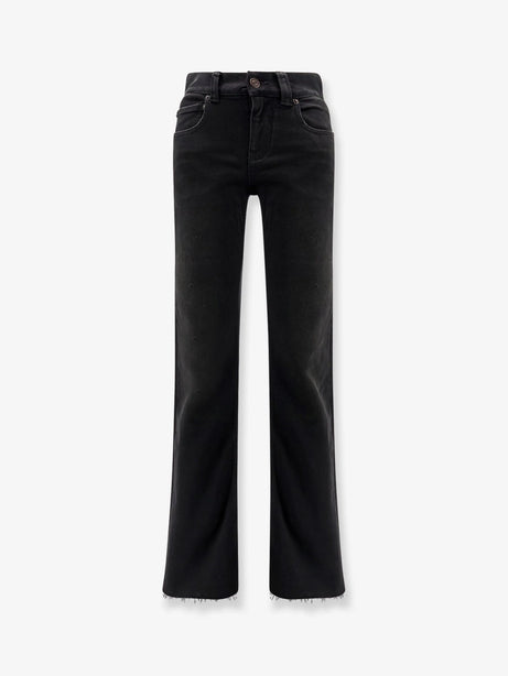 Balenciaga Denim trousers with frayed edges - Black/Green/Red