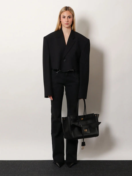 Balenciaga Denim trousers with frayed edges - Black/Green/Red