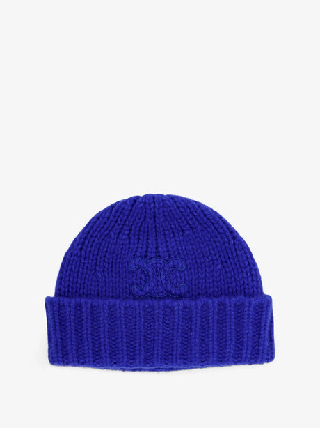Celine Cashmere and silk Triomphe hat - Bleu Roi