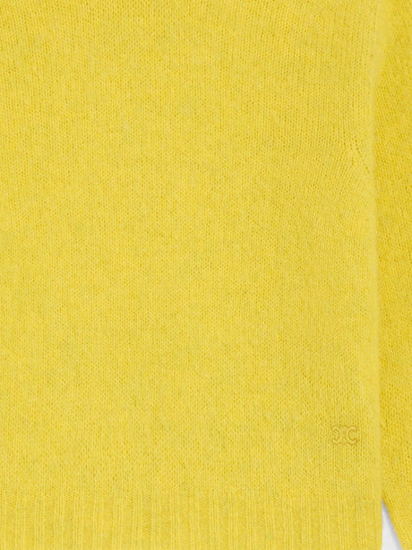 Celine Wool turtleneck with Triomphe embroidery - Jaune