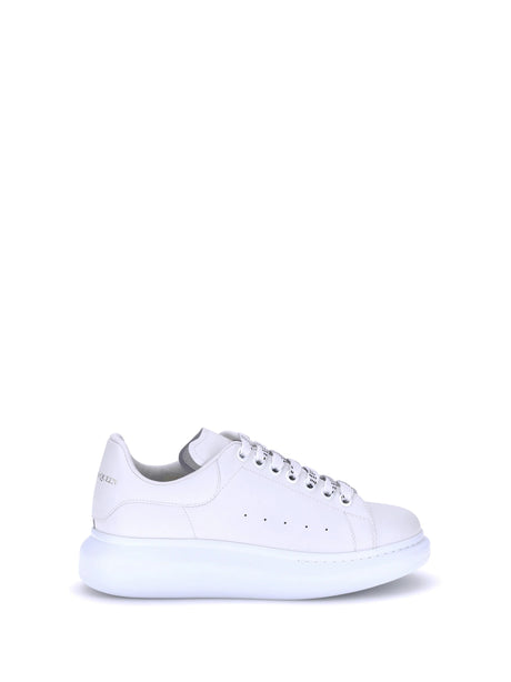 Alexander Mcqueen Leather Sneakers - White/White
