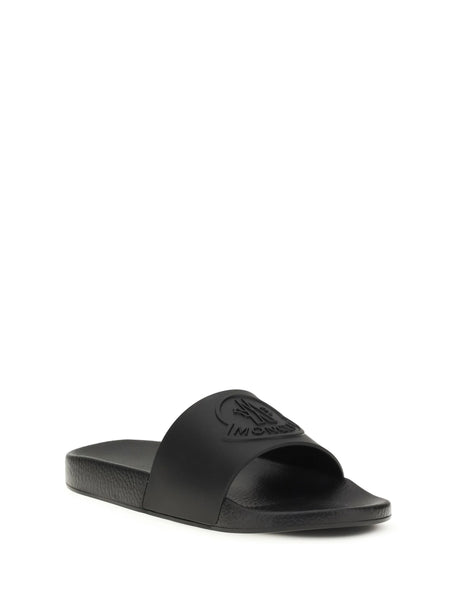 Moncler Basile Rubber Slippers - Black