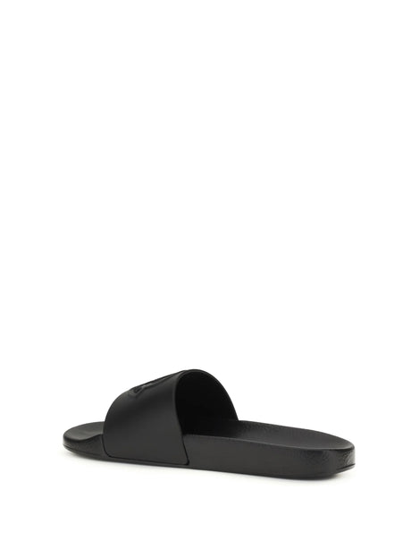 Moncler Basile Rubber Slippers - Black