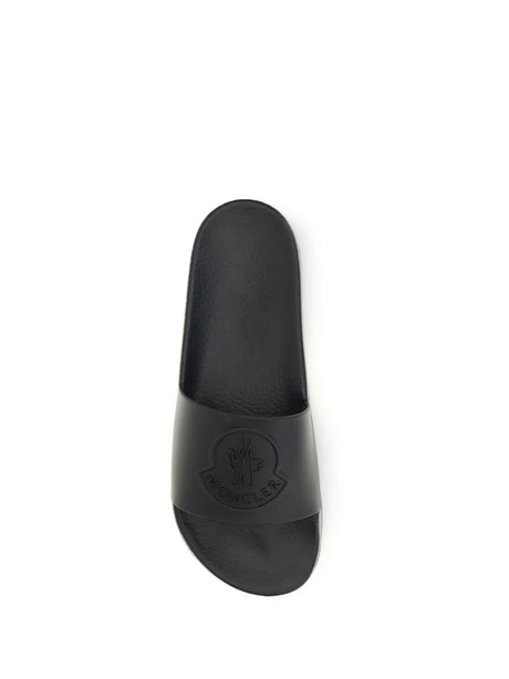 Moncler Basile Rubber Slippers - Black