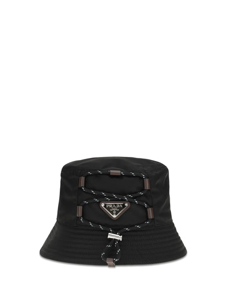 Prada Nylon Bucket Hat - Black