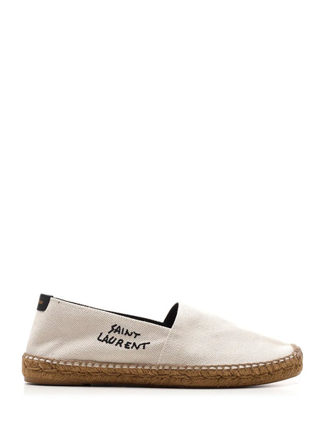 Saint Laurent Black Espadrilles - White