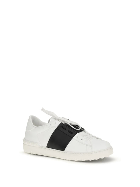 Valentino Garavani Open Sneakers - White/Black/White