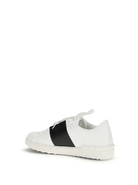 Valentino Garavani Open Sneakers - White/Black/White