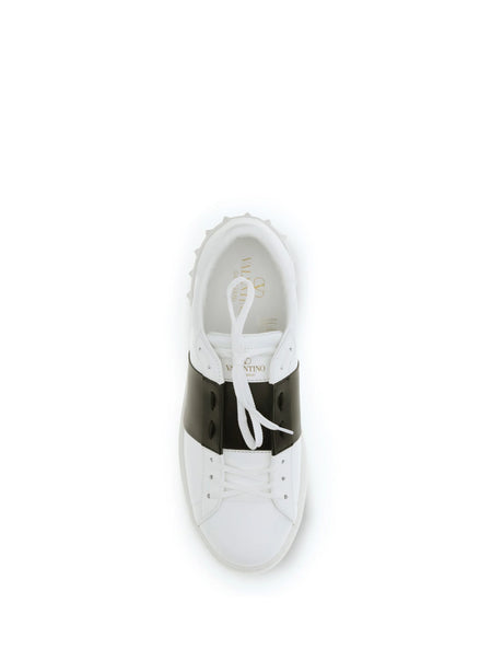 Valentino Garavani Open Sneakers - White/Black/White