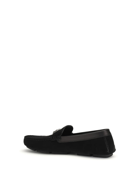 Dolce & Gabbana Suede Loafers - Black/Black