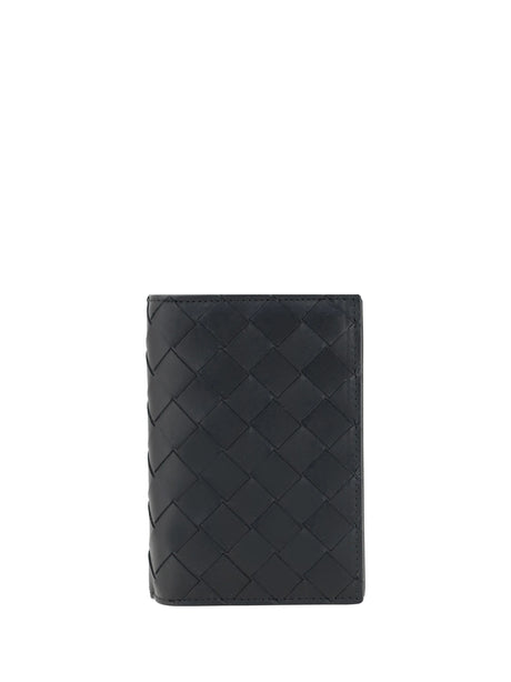 Bottega Veneta Iconic intrecciato Wallet - Black-Silver