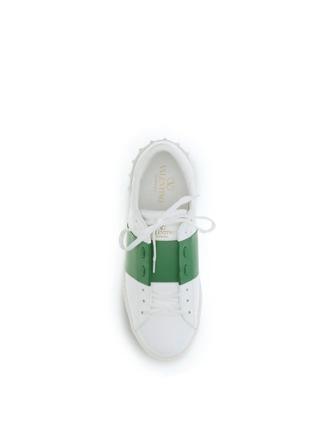Valentino Garavani Open Sneakers - White/Green Briar/White