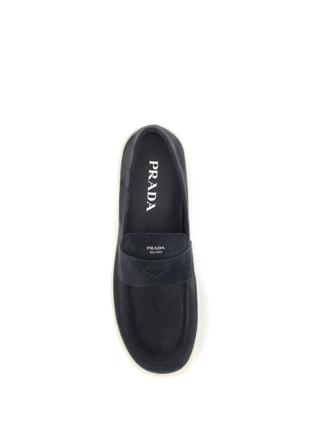Prada Suede Loafers - Bleu